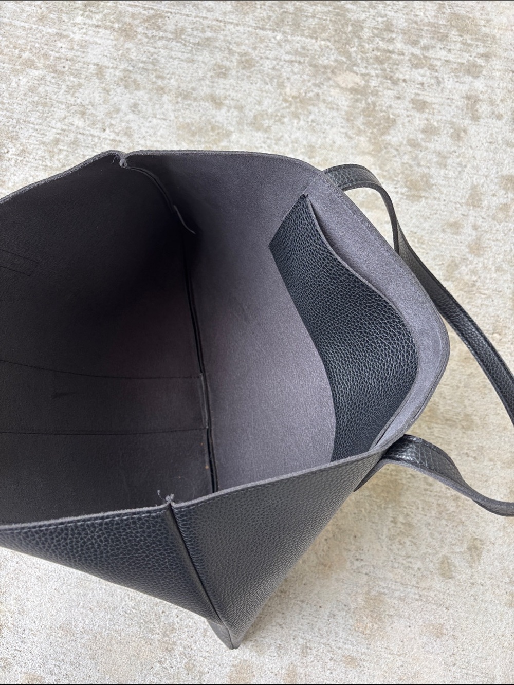 Vince Camuto Luck Black Tote with Gray Center Panel - Picture 9 of 9